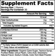 Sporepump Cordyceps Energy Gummies – supplement facts label