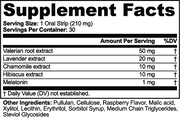 Blindsdown Sleep Strips – supplement facts label