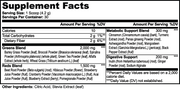 Greenscoop Greens Superfood – supplement facts label