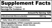Youthline NMN – supplement facts label