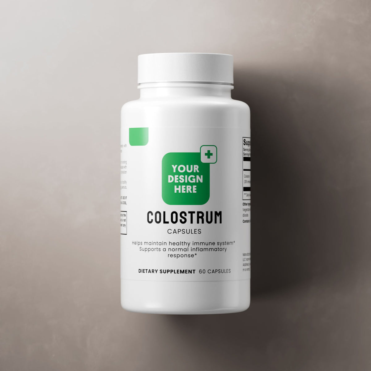 Colostrum Capsules source product packaging image
