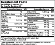 Wordfound Focus Powder – Sour Grape – supplement facts label